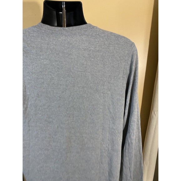 American Eagle Athletic Fit Gray With Blue Logo long Sleeve T Shirt Size M - Picture 16 of 16